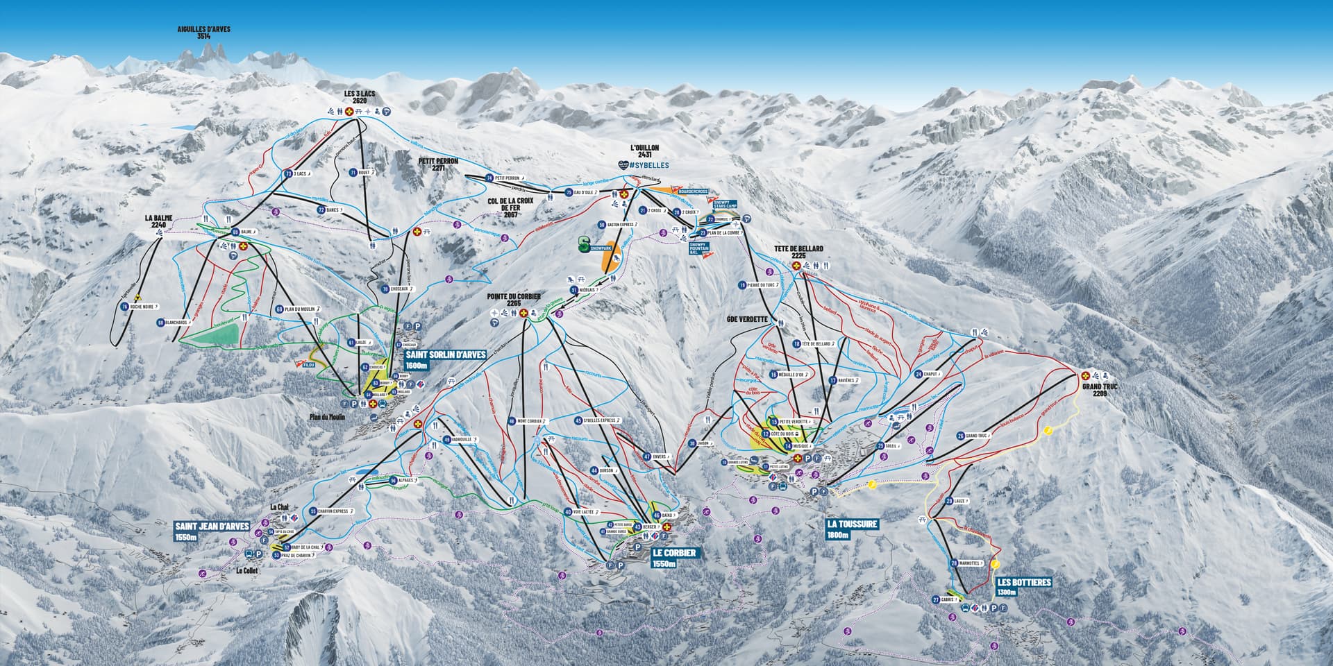 Saint-Jean-dArves ski map